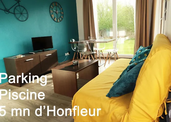 2 Pieces Proche D Honfleur, Piscine En Saison, Parking Gratuit, Wifi Équemauville